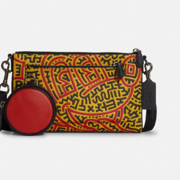 NWT Disney Mickey Mouse X Keith Haring Holden Unisex Crossbody - Picture 1 of 15